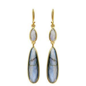 NEW Drop Earrings 18k Yellow Gold Plated